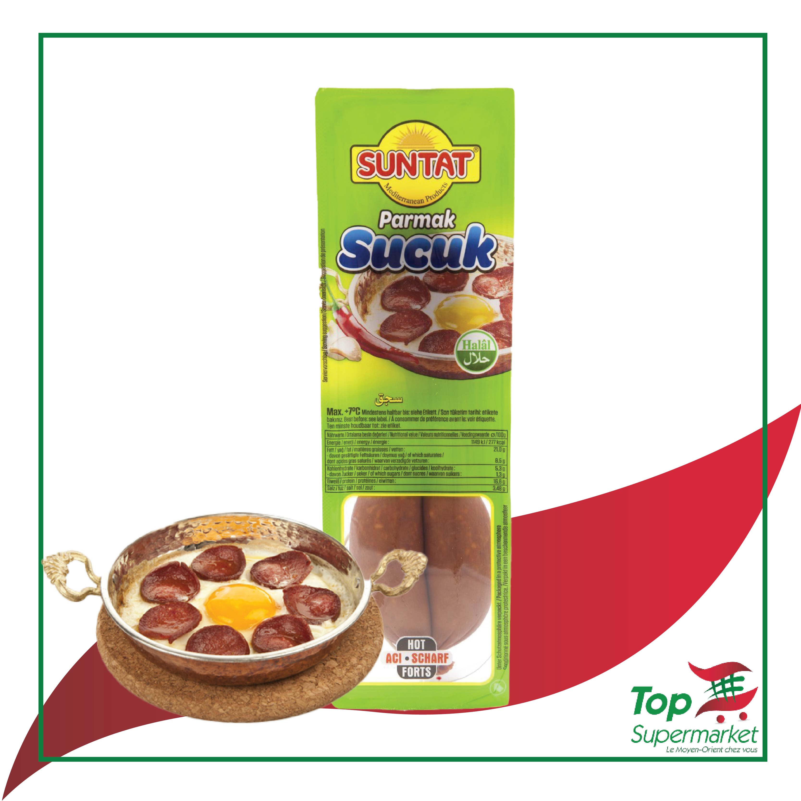 Suntat Sucuk à  l'ail 200gr